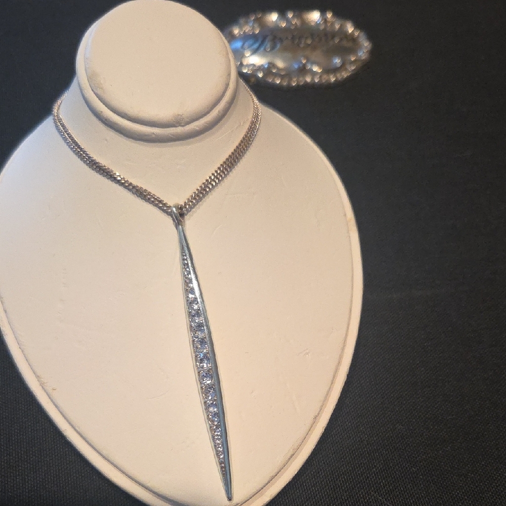 Brighton Silver Necklace with Crystal Detail